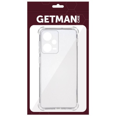 TPU чохол GETMAN Ease logo посилені кути Full Camera для Xiaomi Redmi Note 12 Pro 5G Безбарвний (прозорий)