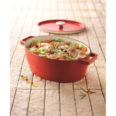 Каструля PYREX Slow Cook red чугун кастрюля овал 5.8л (SC5AC33/6641) Каструля PYREX Slow Cook red чугун кастрюля овал 5.8л (SC5AC33/6641)