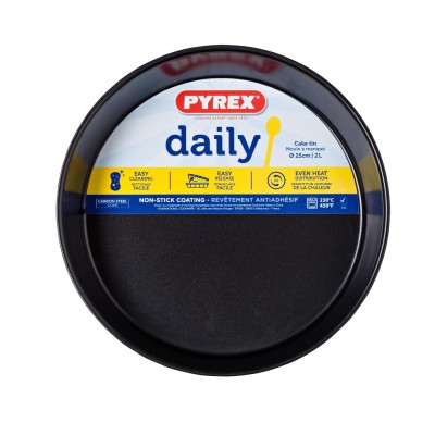 Форма PYREX DAILY мет.форма кругла рівн.борт 25см (2л) (DM25BA6/3046) Форма PYREX DAILY мет.форма кругла рівн.борт 25см (2л) (DM25BA6/3046)