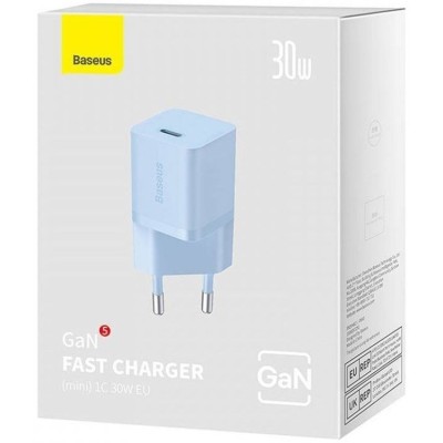 Зарядний Пристрій Baseus GaN5 Fast Charger 1C 30W CCGN070603 Blue