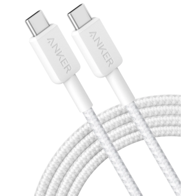 кабель ANKER 322 USB-C to USB-C - 1.8m Nylon (Білий)