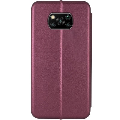 Шкіряний чохол (книжка) Classy для Xiaomi Poco X3 NFC / Poco X3 Pro Бордовий