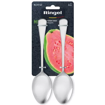 Столові прилади RINGEL Mira Набір столових ложок 6 шт. на бліст. (RG-3117-6/2)