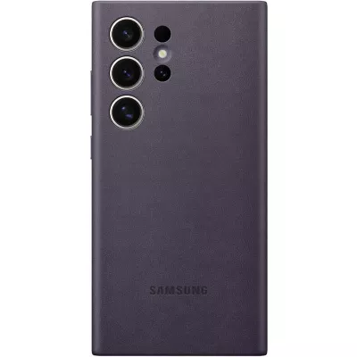Шкіряний чохол Leather Case (AAA) для Samsung Galaxy S24 Ultra Purple