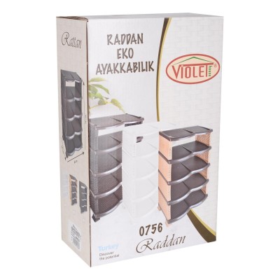 Етажерка д/взуття VIOLET HOUSE 0756 Роттанг Эко BROWN 48*30*79 см (0756 Рот Эко BROWN 48*30*79 см)