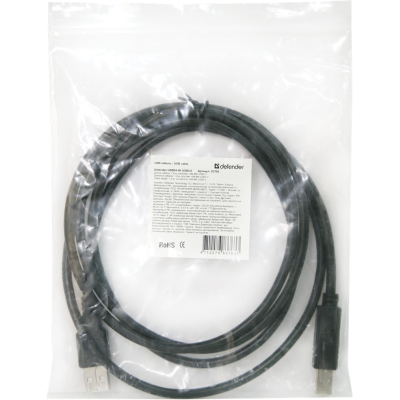 Кабель DEFENDER USB04-17 USB2.0 AM-BM, 5м, пакет