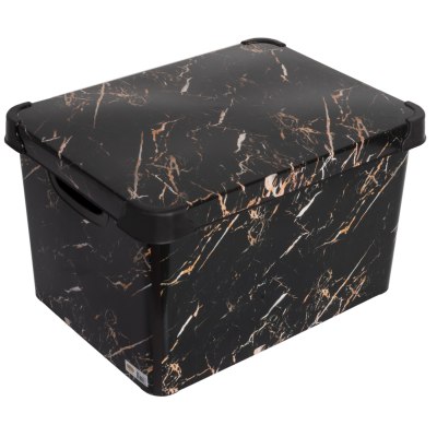 Корзина VIOLET HOUSE 0648 DECOR Marble BLACK з/кр. 20 л (0648 DECOR Marble BLACK с/кр. 20 л)