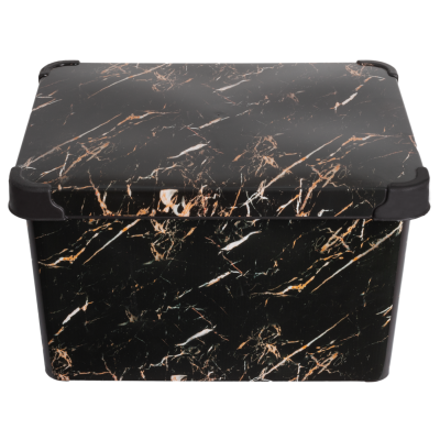 Корзина VIOLET HOUSE 0648 DECOR Marble BLACK з/кр. 20 л (0648 DECOR Marble BLACK с/кр. 20 л)