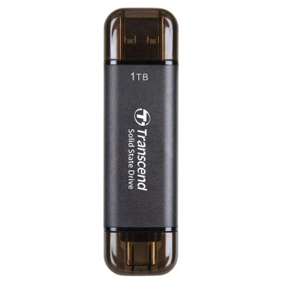 ssd зовнішній TRANSCEND 1TB ESD310C, USB 10Gbps, Type C/A Сірий