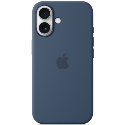 Чохол Silicone case (AAA) full with Magsafe and Animation для Apple iPhone 16 (6.1") Denim