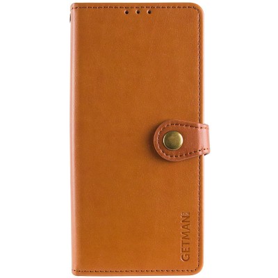 Шкіряний чохол книжка GETMAN Gallant (PU) для Xiaomi Redmi Note 13 5G Коричневий