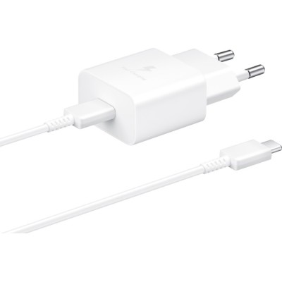 Зарядний Пристрій Samsung 15W Power Adapter (w C to C Cable) EP-T1510XWEGEU / Біла