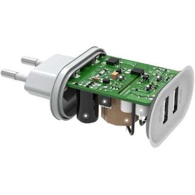 Мережевий Зарядний пристрій UGREEN CD104 Dual USB Wall Charger 3.4A (20384) White