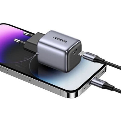 Мережевий Зарядний пристрій UGREEN CD318 Nexode Mini 20W PD GaN Tech Charger (90664) Gray Мережевий Зарядний пристрій UGREEN CD318 Nexode Mini 20W PD GaN Tech Charger (90664) Gray