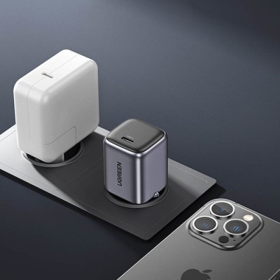 Мережевий Зарядний пристрій UGREEN CD318 Nexode Mini 20W PD GaN Tech Charger (90664) Gray Мережевий Зарядний пристрій UGREEN CD318 Nexode Mini 20W PD GaN Tech Charger (90664) Gray