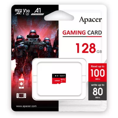 Карта пам'яті Apacer microSDXC UHS-I U3 128GB V30 A1 (AP128GMCSX10U7-RAGC)