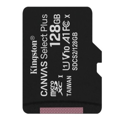 Карта пам'яті Kingston 128GB microSDXC Canvas Select Plus 100R A1 C10 + SD адаптер (SDCS2/128GB)