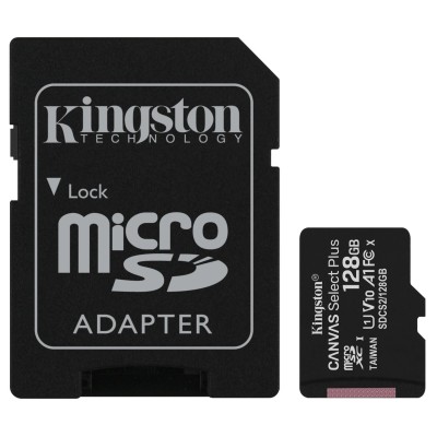 Карта пам'яті Kingston 128GB microSDXC Canvas Select Plus 100R A1 C10 + SD адаптер (SDCS2/128GB)