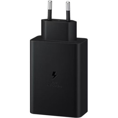мережева зарядка SAMSUNG 65W Power Adapter Trio (w/o cable) EP-T6530NBEGEU / Чорна