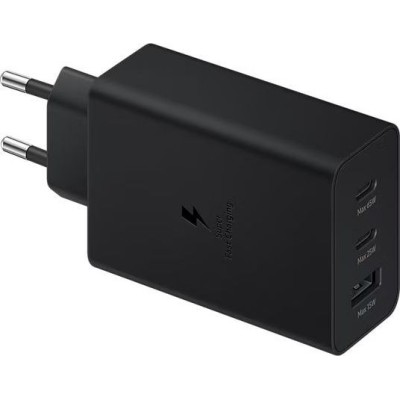 мережева зарядка SAMSUNG 65W Power Adapter Trio (w/o cable) EP-T6530NBEGEU / Чорна
