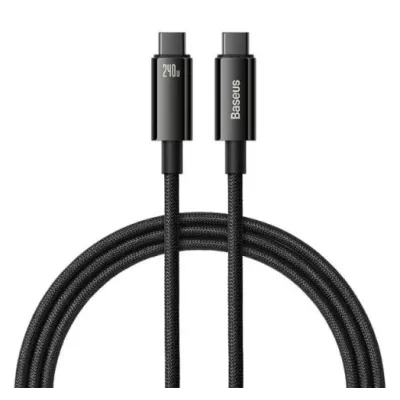 Cable Baseus Tungsten Gold Type-C To Type-C 240W (CAWJ040001) 1m Black