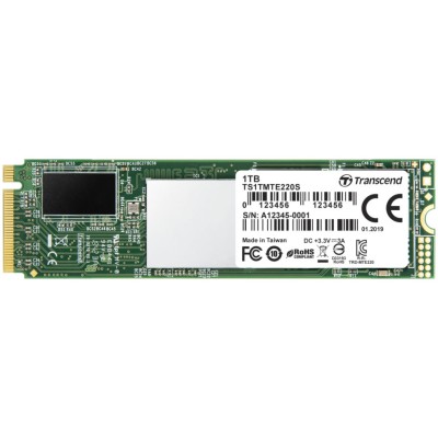 SSD внутрішні TRANSCEND MTE220S 1TB PCIe 3.0 x4 M.2 TLC (TS1TMTE220S) комп'ютерний запам'ятовувальний пристрій