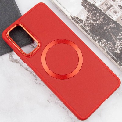 TPU чохол Bonbon Metal Style with MagSafe для Xiaomi Redmi Note 11 (Global) / Note 11S Червоний / Red
