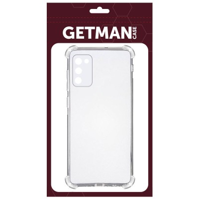 TPU чохол GETMAN Ease logo посилені кути Full Camera для Samsung Galaxy A03s Безбарвний (прозорий)