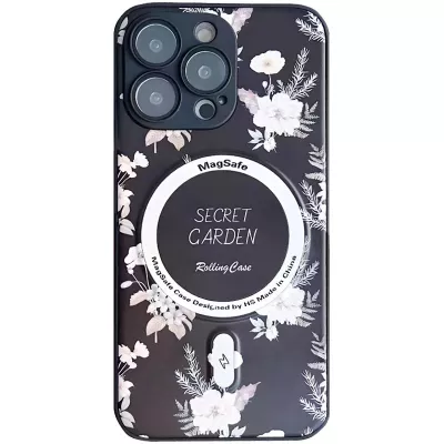 TPU+PC чохол Secret Garden with MagSafe для Apple iPhone 16 Pro (6.3") Black