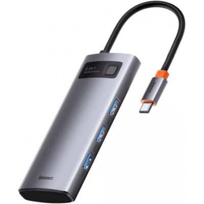 USB-Хаб Baseus Metal Gleam Series 5-in-1 Type-C CAHUB-CX0G