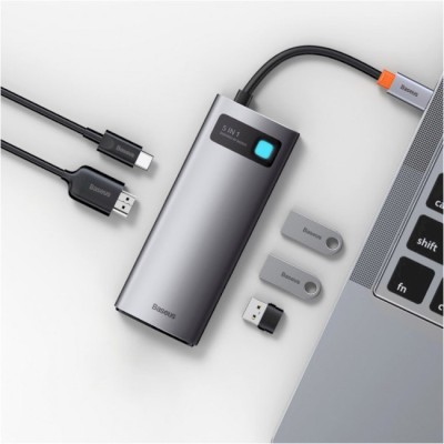 USB-Хаб Baseus Metal Gleam Series 5-in-1 Type-C CAHUB-CX0G