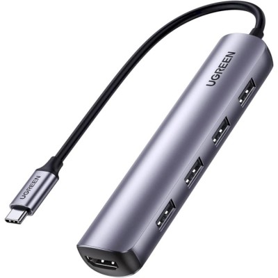USB-хаб UGREEN CM417 USB-C To 4xUSB 3.0+HDMI Adapter Space Gray (20197)