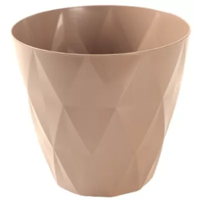 Горщик для квітів VIOLET HOUSE 0201 PRIZMA CAPPUCCINO з внут. зливом води 7 л. (0201 PRIZMA CAPPUCCINO д/квітів з внут. зливом в