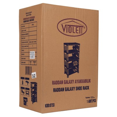 Етажерка д/взуття VIOLET HOUSE 0733 Роттанг Гелаксі BROWN 30*52*96 см (0733 Ротт Гел BROWN 30*52*96 см)