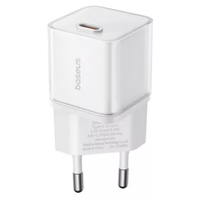 Зарядний Пристрій Baseus GaN5S 20W Fast Charger (1 Type-C) (P10162503213-00) White