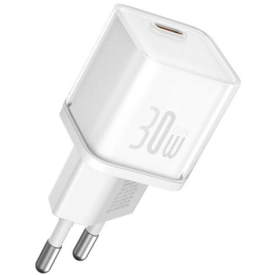 Зарядний Пристрій Baseus GaN5S 30W Wall charger 1Type-C (P10162504213-00) White