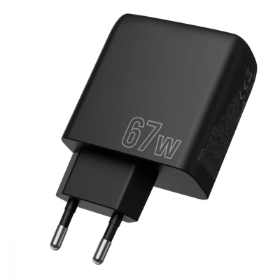 Зарядний Пристрій Proove Shot GaN 67W (2Type-C + USB) (WCSG67120001) Black