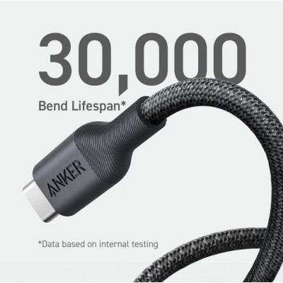 кабель ANKER 544 USB-C to USB-C - 0.9m 140W Bio-Nylon (Чорний)