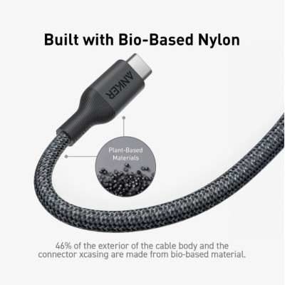 кабель ANKER 544 USB-C to USB-C - 0.9m 140W Bio-Nylon (Чорний)