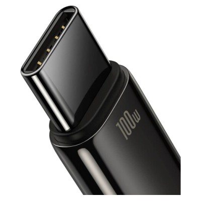 Кабель Baseus Tungsten Gold Fast Charging Data Type-C 100W (1m) (CAWJ000001) Black