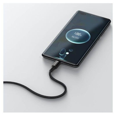 Кабель Baseus Tungsten Gold Fast Charging Data Type-C 100W (1m) (CAWJ000001) Black