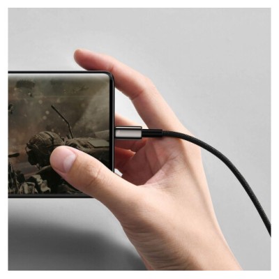 Кабель Baseus Tungsten Gold Fast Charging Data Type-C 100W (1m) (CAWJ000001) Black