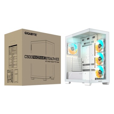 Корпус ATX W/O PSU GB-C500PI ST WHITE GIGABYTE