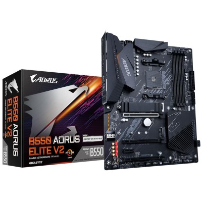 Материнська плата AMD B550 SAM4 ATX B550 AORUS ELITE V2 GIGABYTE Материнська плата AMD B550 SAM4 ATX B550 AORUS ELITE V2 GIGABYTE