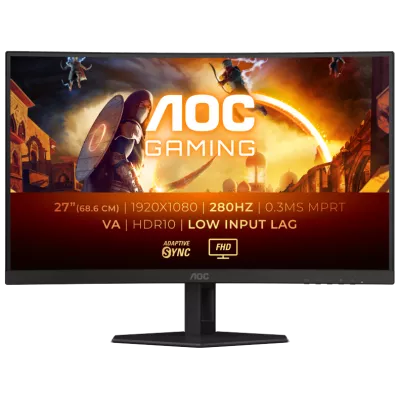 Монiтор TFT AOC 27" C27G4ZXE VA Curved FHD 280Hz 300nit 2*HDMI DP Black