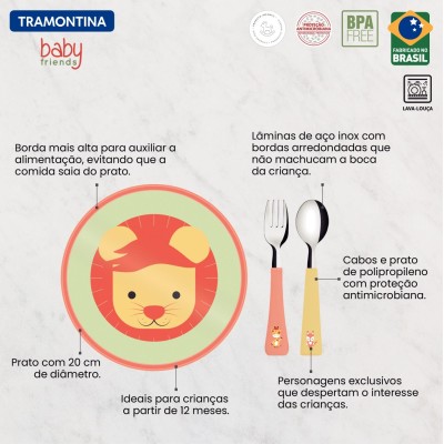 Набір посуду дит. TRAMONTINA Baby Friends 3пр. (23797/907)