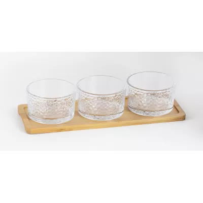 Салатник/Піала VIVA BAMBOO /НАБІР/ 3х200 мл кругл. на підставці в уп. (R/4)