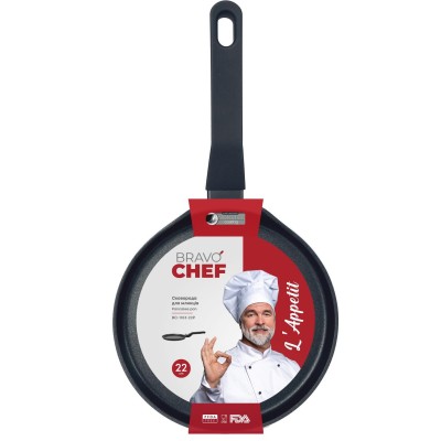 Сковорода BRAVO CHEF L"Appetit для млинців 22 см (BC-1103-22Р)