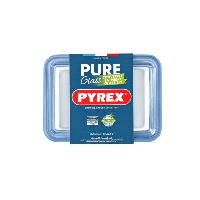 Форма с/к PYREX Pure Glass 1.6 л прямокут.22x17x6см скл.криш (242A000/8045)