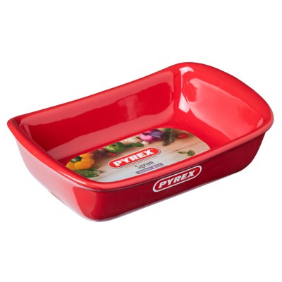 Форма с/к PYREX Supreme red форма керам прямокут.26х18см (SU26RR5/7646)